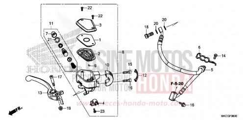 MAITRE-CYLINDRE DE FREIN AVANT CYLINDRE GL1800DAL de 2020